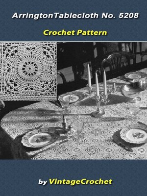 cover image of Arrington Tablecloth No 5208 from the Minerva Book of Cottons V52 Vintage Crochet Pattern eBook